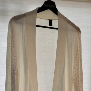 Chico's Ivory Cardigan with Gold Embellishment